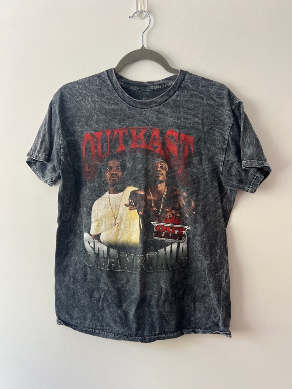 OutKast Graphic Band Tee - Black Mineral Wash. Stankonia